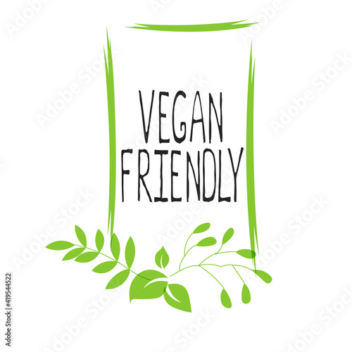 Vegan friendly label and high quality product badges. Bio Home made food Organic product Pure healthy Eco food organic, bio and natural product icon. Emblems for cafe, packaging etc. Vector
