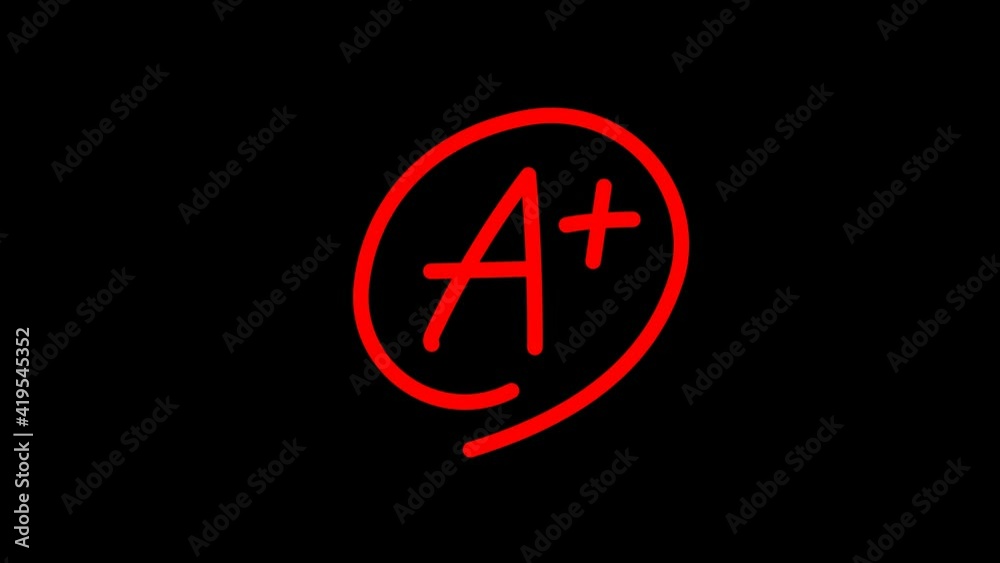Alpha channel file - Line animation of A+ Alpha channel file - Line animation of A+