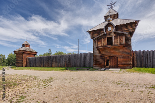 Ethnographic museum Taltsy. An ancient settlement. Ilimsky fort. photo