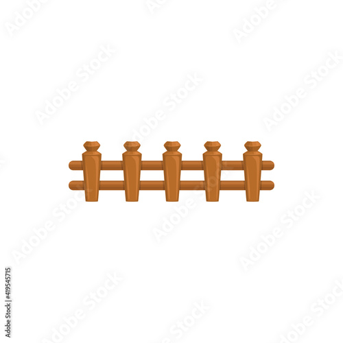 Outdoor barrier of pickets, hardwood garden slats isolated wooden fence. Vector parallel farming boundary picket, wood fence old timber plank panels realistic icon. Rural home security and protection