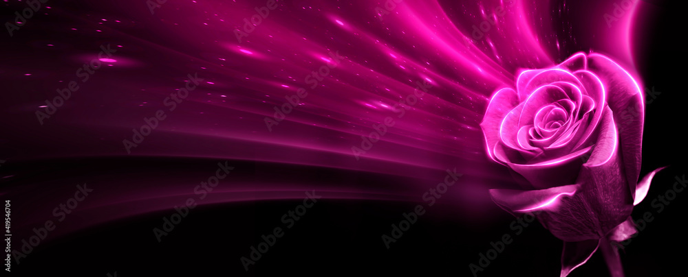 Neon Rose Vector Images (over 3,400), neon rose 