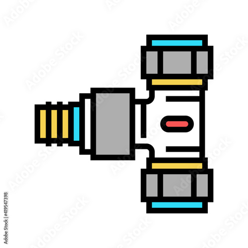 bifurcation pipe of drainage system color icon vector. bifurcation pipe of drainage system sign. isolated symbol illustration
