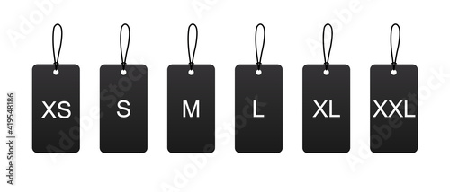 XS S M L XL XXL. clothing size
