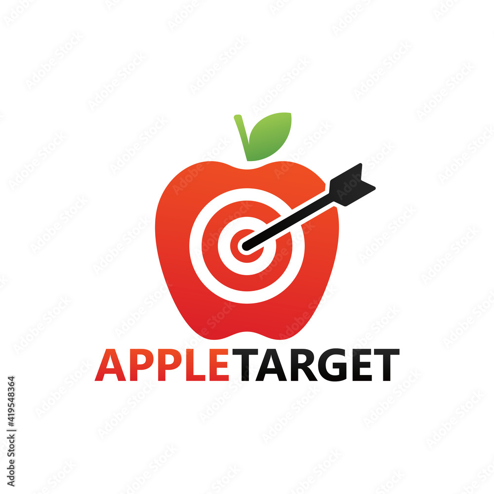 Apple target logo template design Apple target logo template design