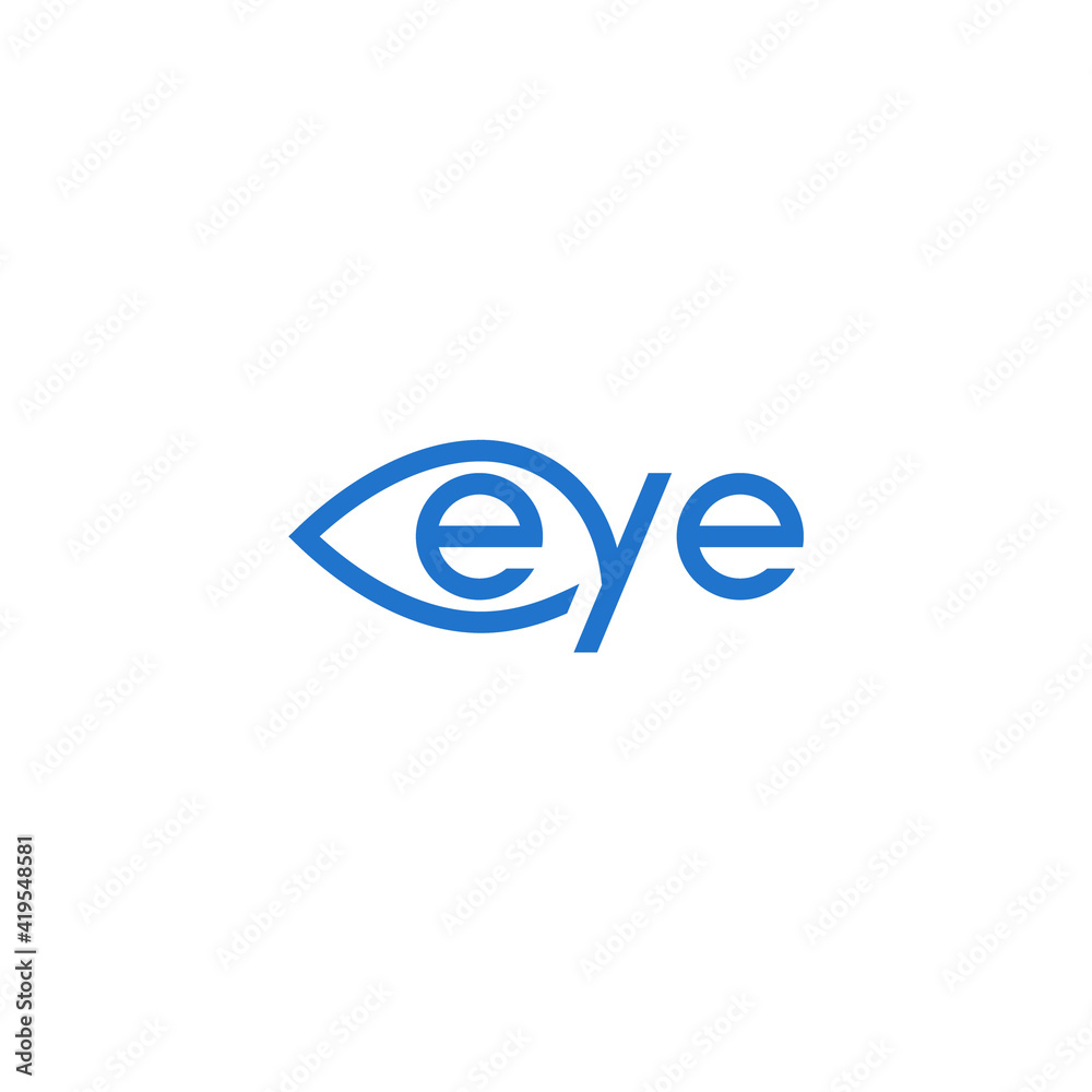 Eye lettering, creative logo design.