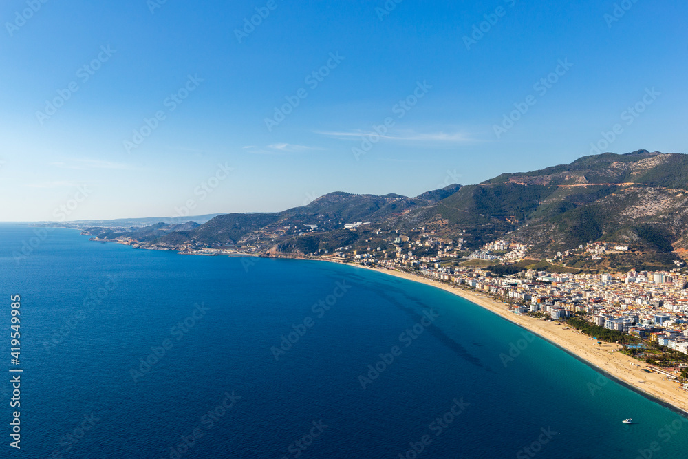 View of the Mediterranean coast. View of the Mediterranean coast.