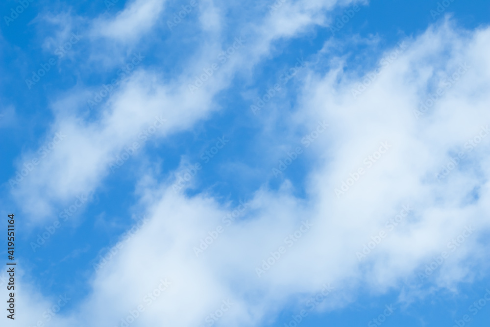 Background of blue sky with white clouds