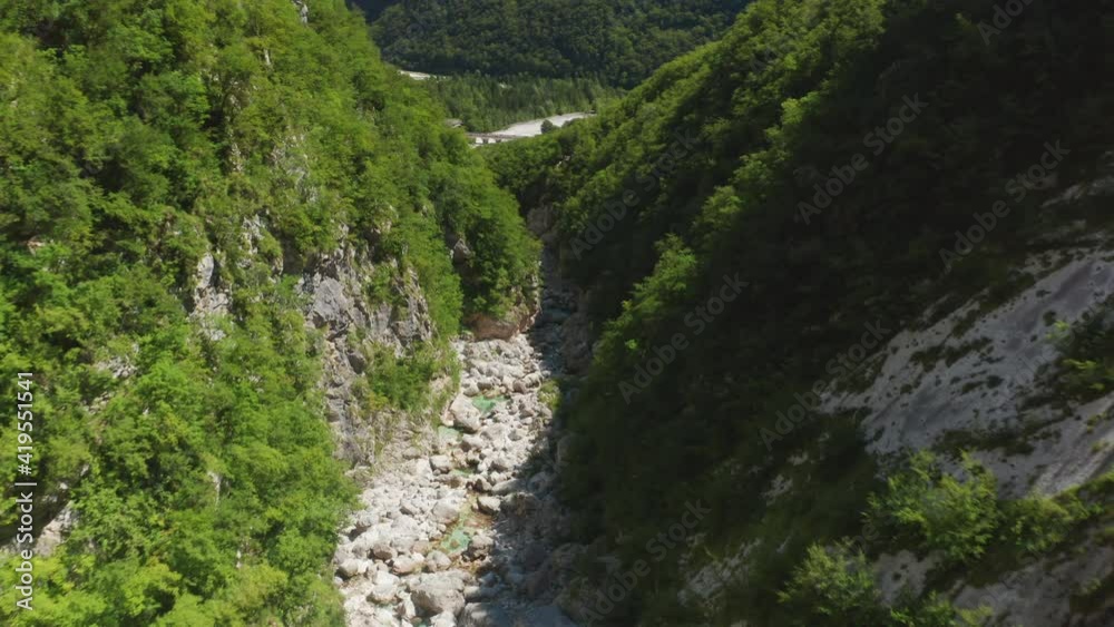 Drone Flight Over Rocky Stream Drone Flight Over Rocky Stream