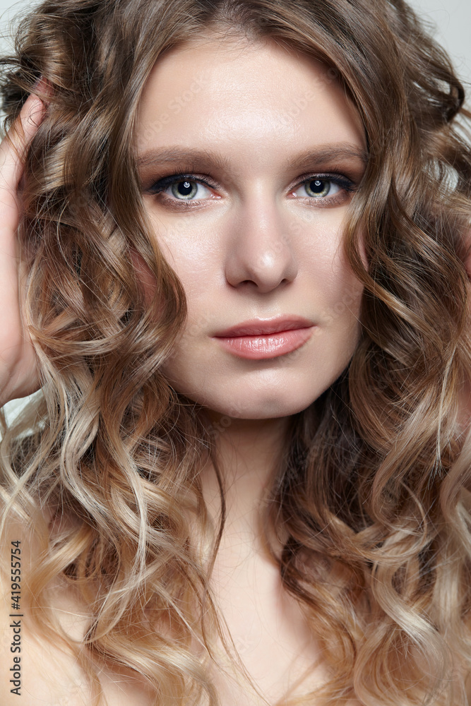 Portrait of young blonde woman. Portrait of young blonde woman.