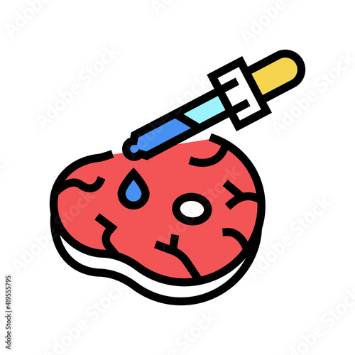 meat gmo genetic color icon vector. meat gmo genetic sign. isolated symbol illustration