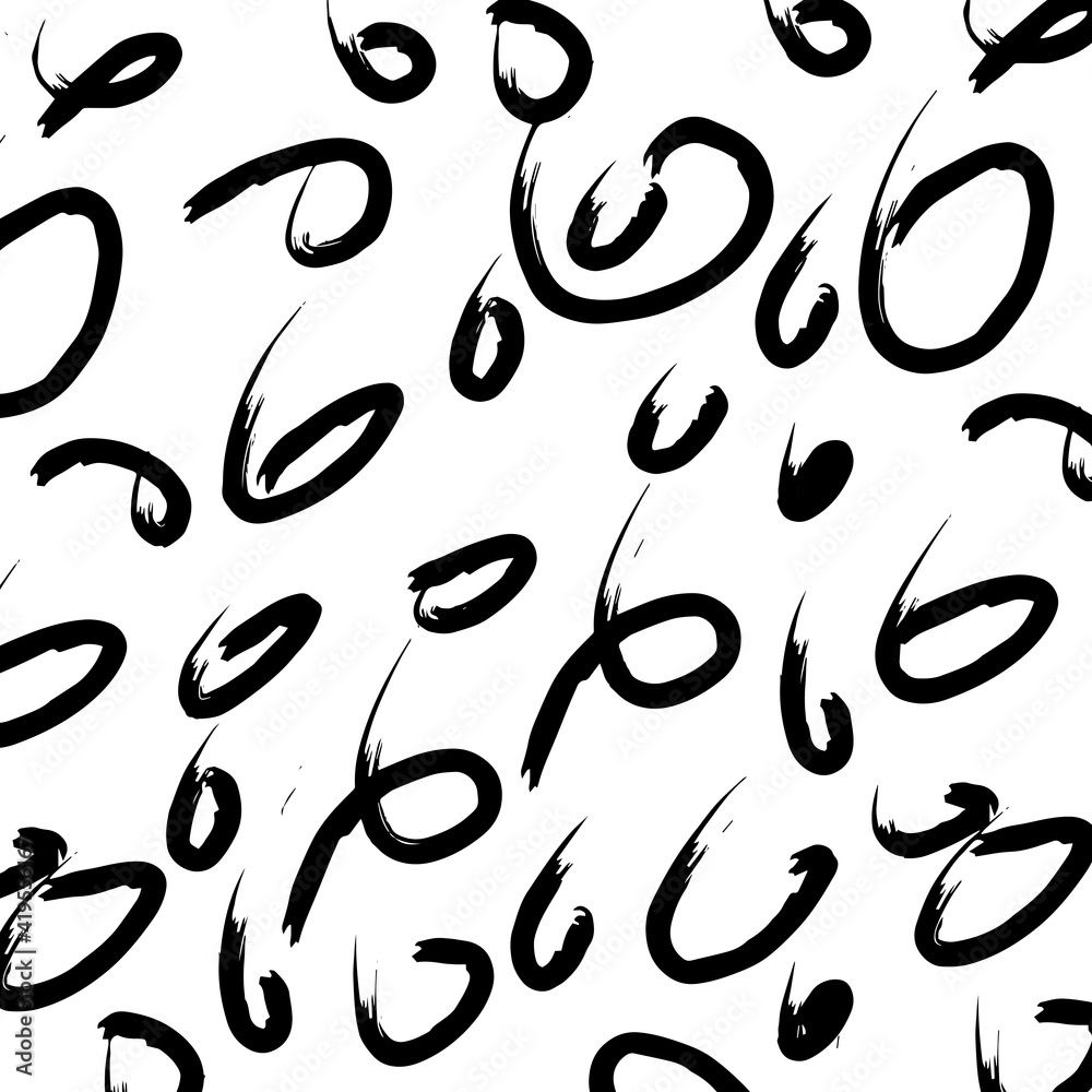 Black paint brush strokes vector seamless pattern. Hand drawn curved and wavy lines with grunge circles. brush scribbles decorative texture. Messy doodles, bold curvy lines illustration. Black paint brush strokes vector seamless pattern. Hand drawn curved and wavy lines with grunge circles. brush scribbles decorative texture. Messy doodles, bold curvy lines illustration.