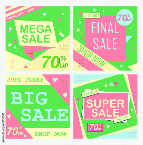 Set of colorful trendy sales banner background template.zip couldn't be uploaded because its resolution is too large. Image must be at most