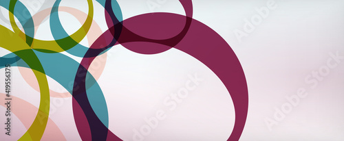 Ring geometric shapes, o letter repetition wallpaper. Abstract background for business or technology presentations, internet posters or web brochure covers