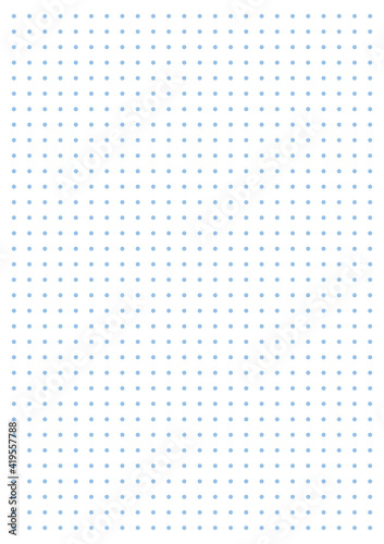 Grid paper. Dotted grid on white background. Abstract dotted transparent illustration with dots. White geometric pattern for school, copybooks, notebooks, diary, notes, banners, print, books