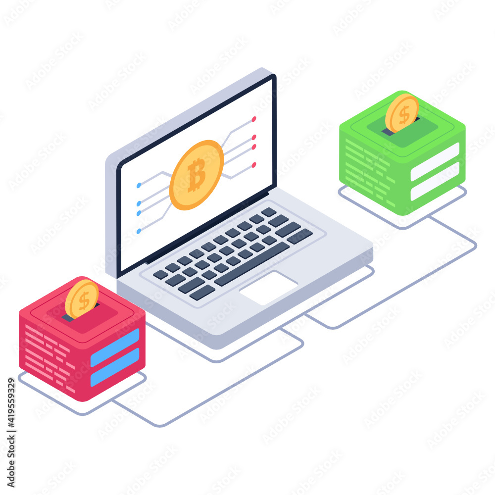 Digital money isometric icon design
Digital money isometric icon design