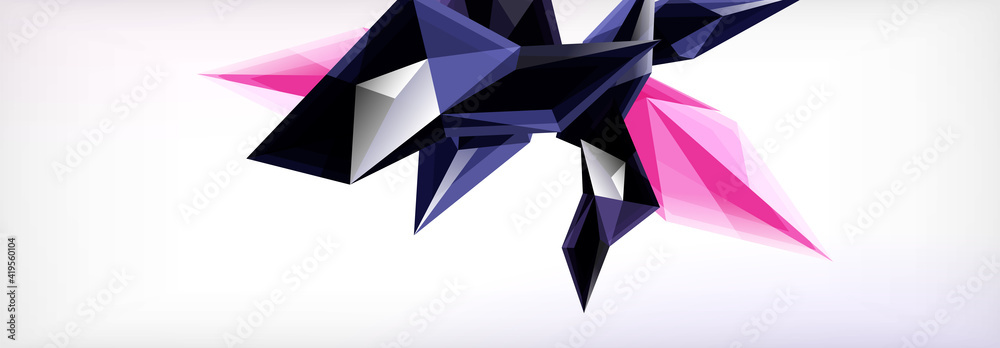 Vector 3d triangles and pyramids abstract background for business or technology presentations, internet posters or web brochure covers Vector 3d triangles and pyramids abstract background for business or technology presentations, internet posters or web brochure covers