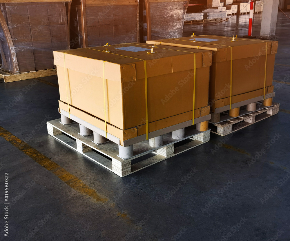 Palletized square cut cassia cartons optimized for freight savings