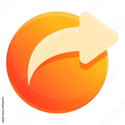 Repost social icon. Cartoon of repost social vector icon for web design isolated on white background