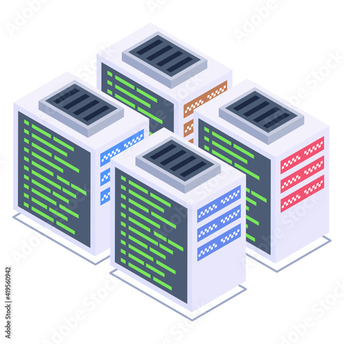 
A data protection isometric icon design

