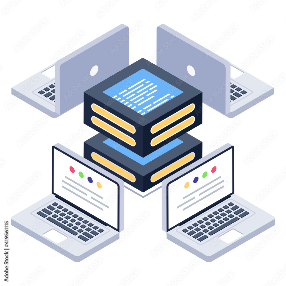 Icon of cloud backup in modern isometric design
Icon of cloud backup in modern isometric design