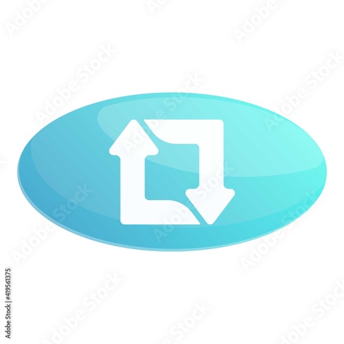 Repost feedback icon. Cartoon of repost feedback vector icon for web design isolated on white background