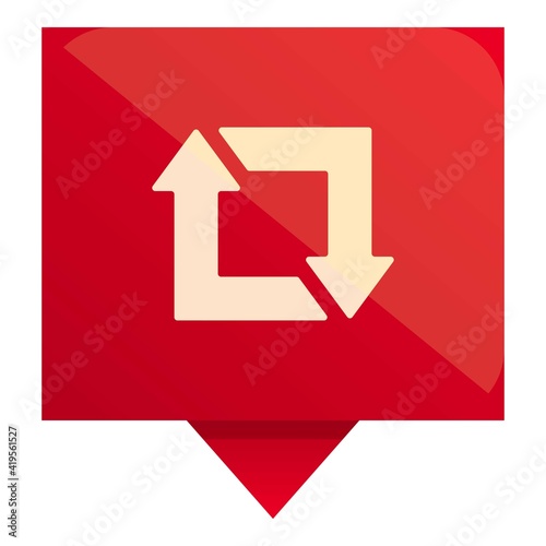 Repost like icon. Cartoon of repost like vector icon for web design isolated on white background