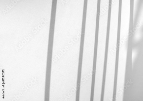 Window natural shadow overlay effect shape on white texture background, for overlay on product presentation, backdrop and mockup, summer seasonal concept