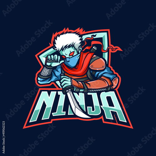 Ninja Mascot logo for esport and sport
