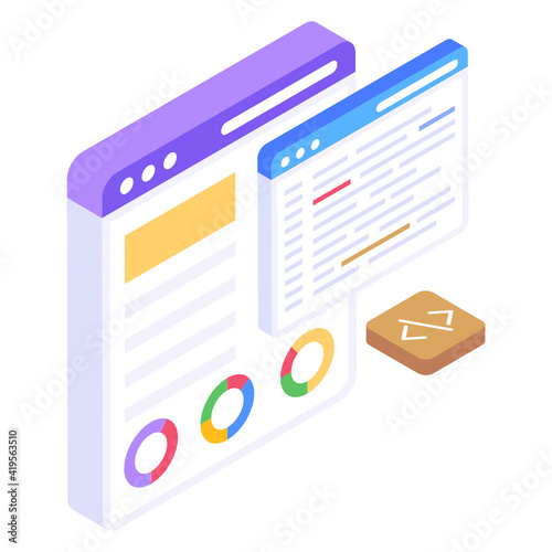 
Icon of web search in trendy design

