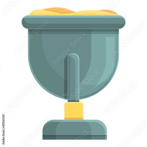 Cauldron paper production icon. Cartoon of cauldron paper production vector icon for web design isolated on white background