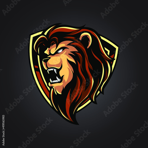 Lion Head Emblem Mascot Logo