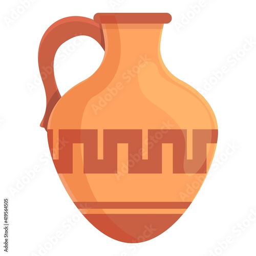 Amphora icon. Cartoon of amphora vector icon for web design isolated on white background