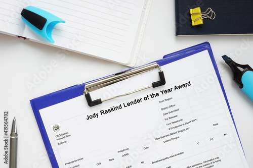 SBA form 3313 Jody Raskind Lender of the Year Award
