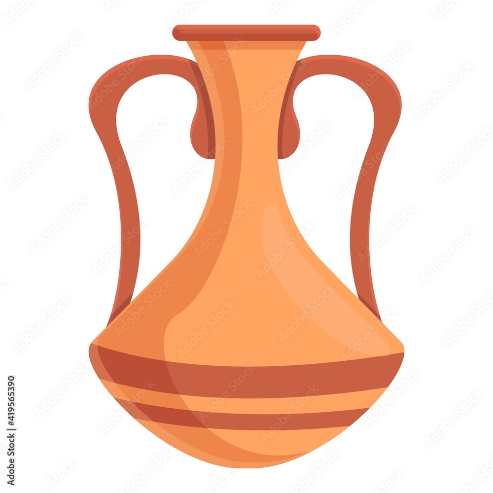 Amphora object icon. Cartoon of amphora object vector icon for web design isolated on white background