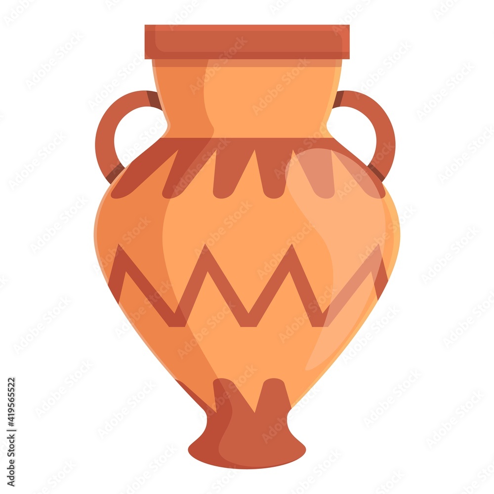 Amphora retro icon. Cartoon of amphora retro vector icon for web design isolated on white background