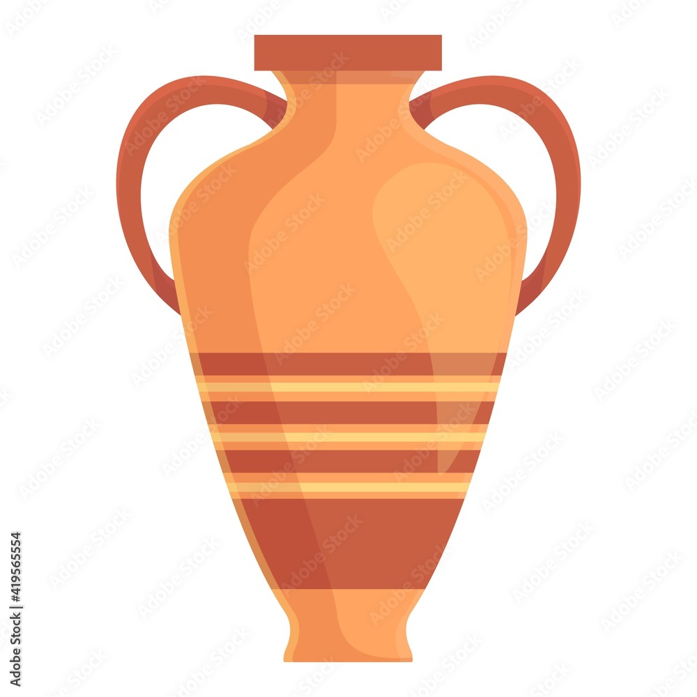 Amphora vintage icon. Cartoon of amphora vintage vector icon for web design isolated on white background