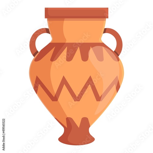 Amphora retro icon. Cartoon of amphora retro vector icon for web design isolated on white background