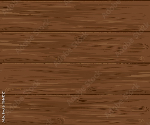 Texture of dark brown wooden boards. Vector.