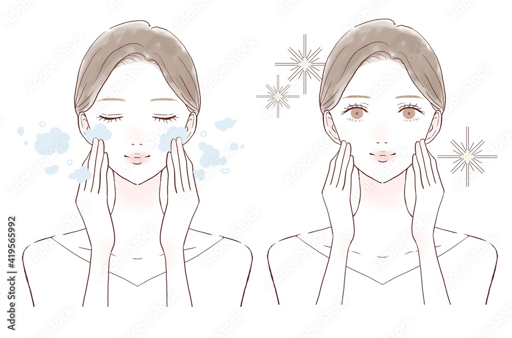 スキンケア　クレンジング　女性　ビフォーアフター