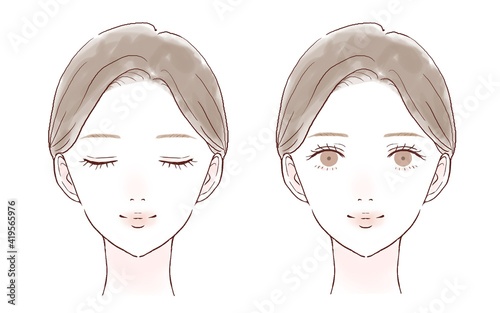 女性　顔