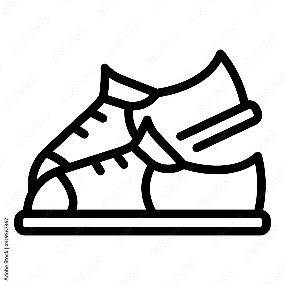 Pilates shoes icon. Outline pilates shoes vector icon for web design isolated on white background Pilates shoes icon. Outline pilates shoes vector icon for web design isolated on white background