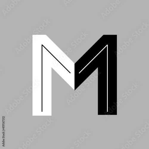 Free Download Letter M - In line - GFXLoad