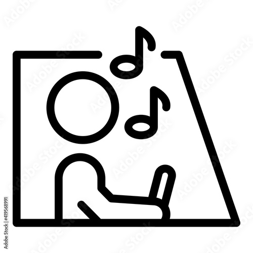 Careless person driving icon. Outline careless person driving vector icon for web design isolated on white background