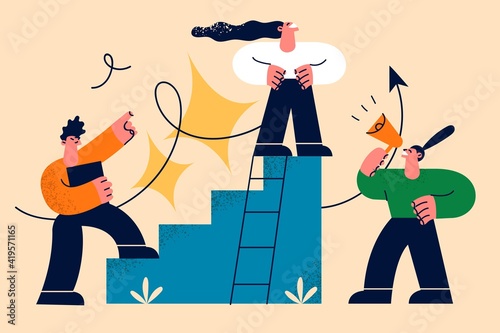 Career, development, growth in work concept.