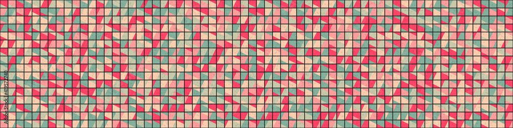 Fototapeta premium Abstract Geometric Pattern generative computational art illustration