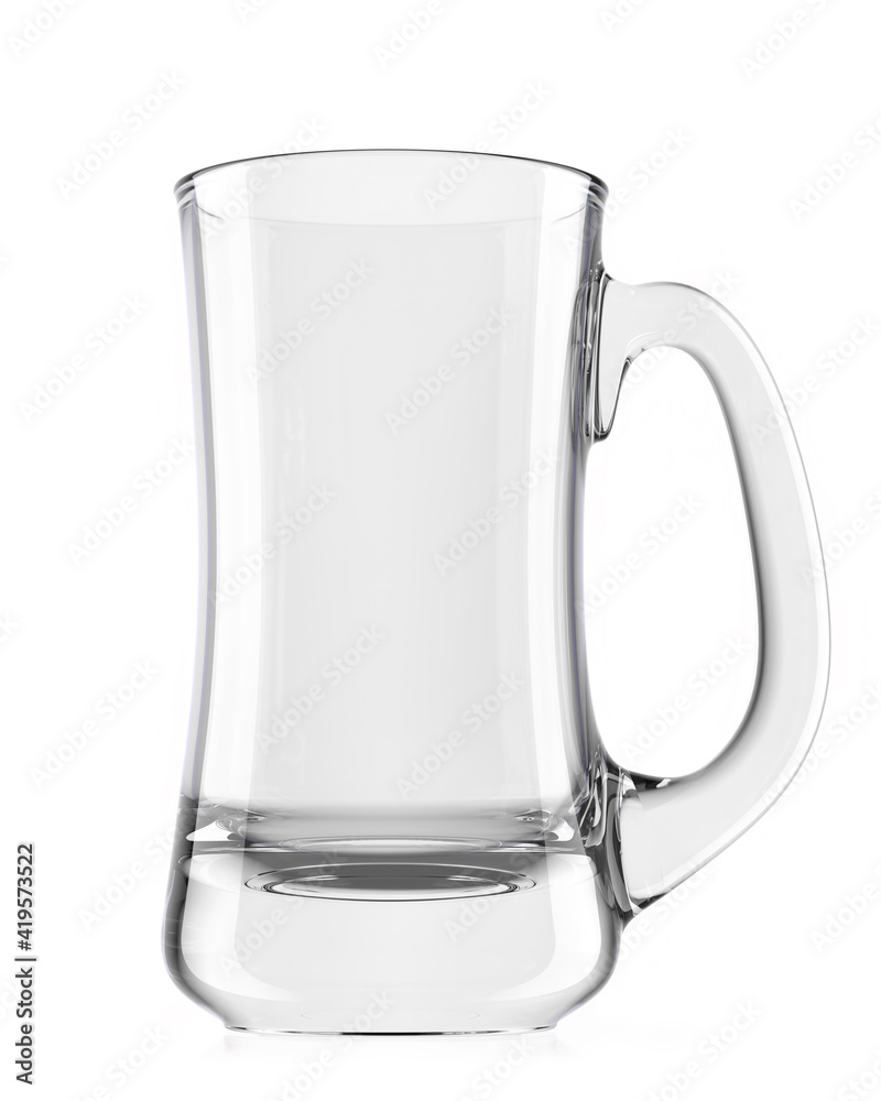 Empty beer glass isolated on white background. Empty beer glass isolated on white background.
