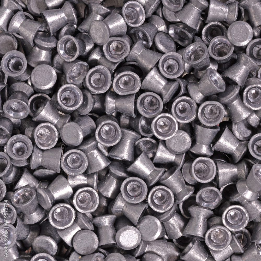 Old and dirty metal pellets for air rifle gun Old and dirty metal pellets for air rifle gun