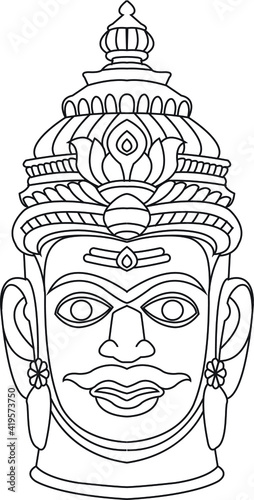 Indian metal mask designs for fabric/textile printing