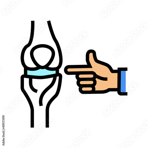 knee-joint radiology color icon vector. knee-joint radiology sign. isolated symbol illustration