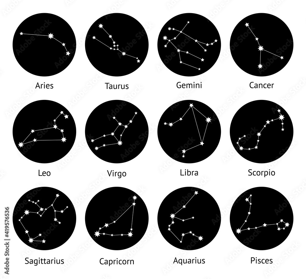 Zodiac horoscope star signs vector illustrations. Zodiac horoscope star signs vector illustrations.